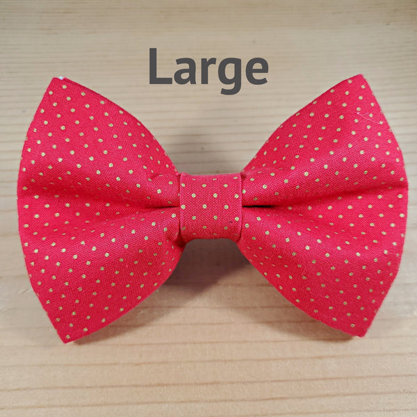 Red with Gold Polka Dots