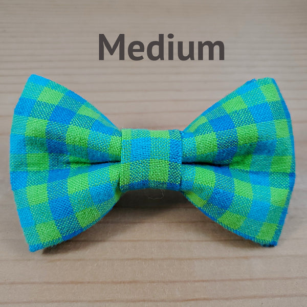 Blue and  Lime Green Gingham